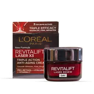 L’Oréal Paris Revitalift Laser X3 – Crème de Jour Anti-Âge – Recharge 50 ml.